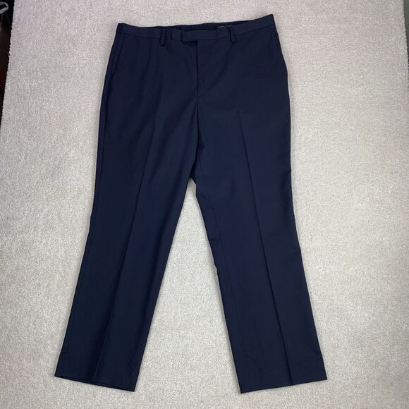 Banana Republic Italian Wool Dress Pant Mens 36 (Fits 38)  Blue Marzotto Stretch - Picture 1 of 14